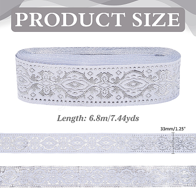 1Pc Ethnic Style Polyester Embroidery Ribbon OCOR-ME0001-36A-1