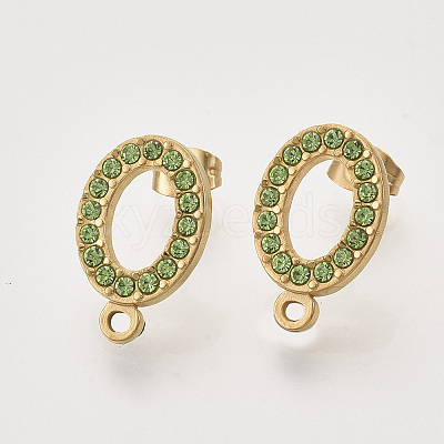 304 Stainless Steel Stud Earring Findings STAS-T052-03G-10-1