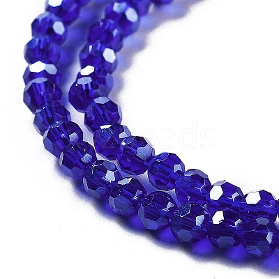 Electroplate Transparent Glass Beads Strands EGLA-A035-T3mm-A06-1