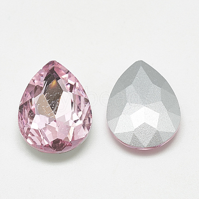Pointed Back Glass Rhinestone Cabochons RGLA-T081-6x8mm-10-1