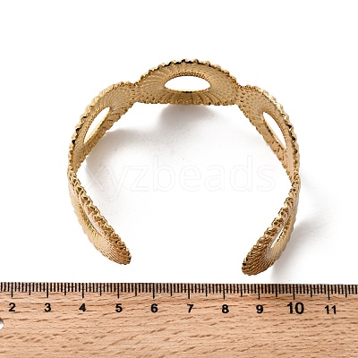 304 Stainless Steel Cuff Bangles BJEW-P368-10G-1