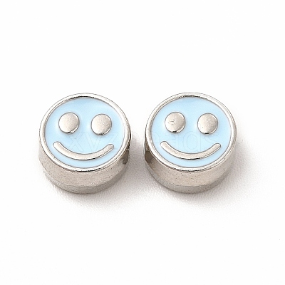 Rack Plating Alloy Enamel Beads FIND-G051-01P-1