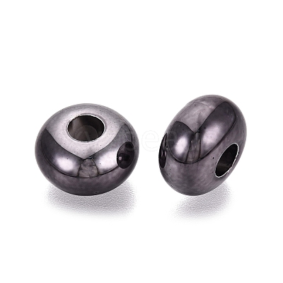 UV Plating Opaque Acrylic European Beads PACR-T017-19M-02-1