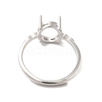 Adjustable Brass Solitaire Ring Settings KK-C022-02P-1