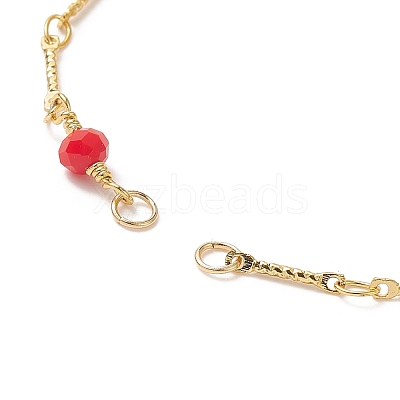 Glass Bead Chain Bracelet Making AJEW-JB01150-09-1