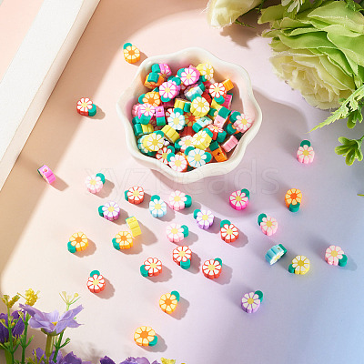Handmade Polymer Clay Beads CLAY-TAC0015-04-1