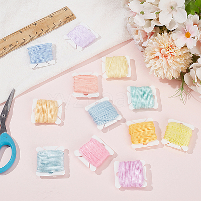 24Pcs 12 Colors Polyester Embroidery Threads DIY-CY0003-60-1