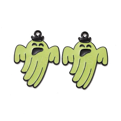 Halloween Theme Rack Plating Alloy Enamel Pendants PALLOY-O109-50EB-1