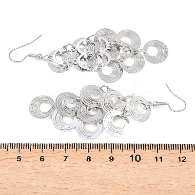 Brass Dangle Earrings EJEW-B157-02D-P-1