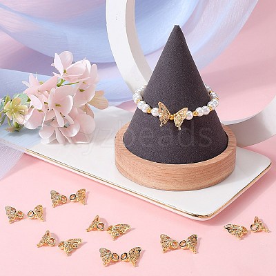 10 Sets Brass Micro Pave Clear Cubic Zirconia Pendants KK-SC0004-15-1