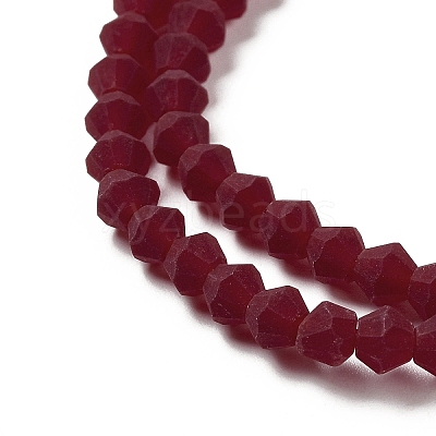 Imitate Austrian Crystal Frosted Glass Beads Strands EGLA-A039-T6mm-MD27-1