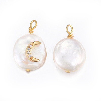 Natural Cultured Freshwater Pearl Pendants PEAR-E013-26-1