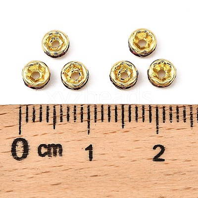 Brass Grade A Rhinestone Spacer Beads LS-RSB034NF-09G-1
