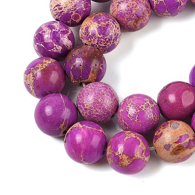 Dyed Natural Regalite/Imperial Jasper/Sea Sediment Jasper Beads Strands G-B124-C03-12-1