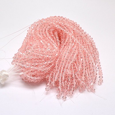 Imitate Austrian Crystal Bicone Glass Beads Strands X-GLAA-F029-6x6mm-15-1
