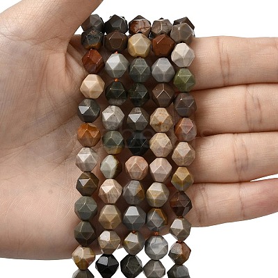 Natural Picasso Jasper Beads Strands G-Z119-A25-03-1