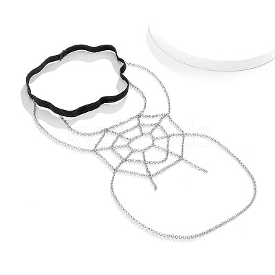 Halloween Iron Elastic Spider Web Leg Chains WGFAAE0-01-1