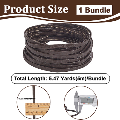 5M Folding PU Leather Flat Cord OCOR-WH20012-14A-01-1