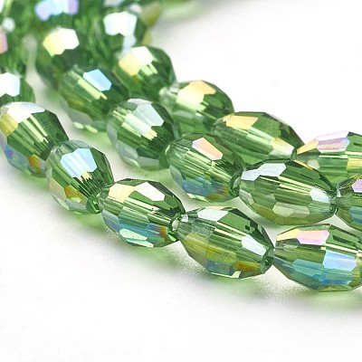 Electroplate Glass Beads Strands GC885Y-1