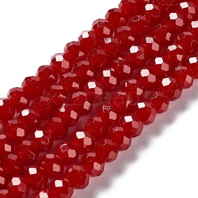Baking Paint Imitation Jade Glass Bead Strands DGLA-A034-J10mm-A29-1