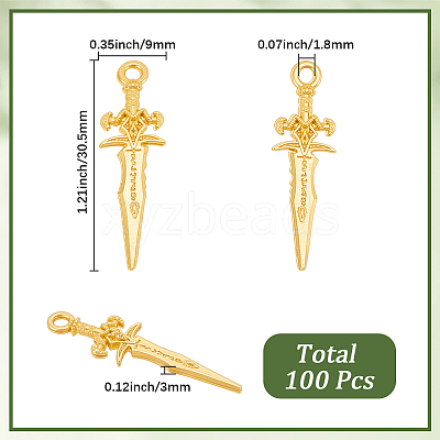100Pcs Tibetan Style Alloy Pendants TIBEP-SC0003-53G-1