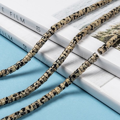 Natural Dalmatian Jasper Beads Strands G-L528-10-1