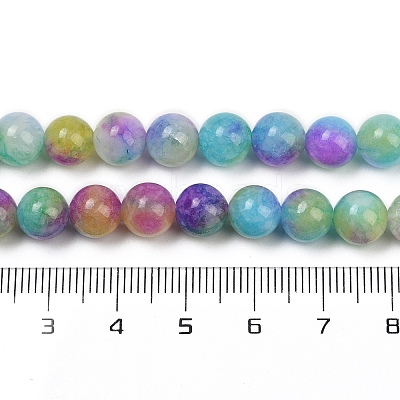 Natural Dyed White Jade Beads Strands G-NH0045-01C-1