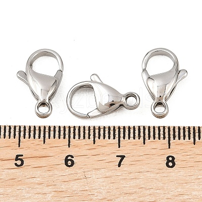 Tarnish Resistant 316 Surgical Stainless Steel Lobster Claw Clasps STAS-316-FL15A-1