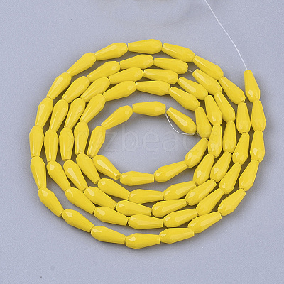 Opaque Solid Color Glass Beads Strands LS-GLAA-T009-001E-1