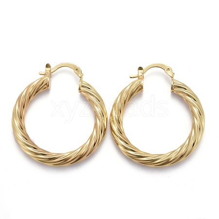 Brass Hoop Earring EJEW-P265-03G-1