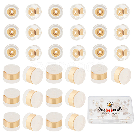 40Pcs 2 Style Silicone & Rubber Ear Nuts KK-BBC0001-22-1