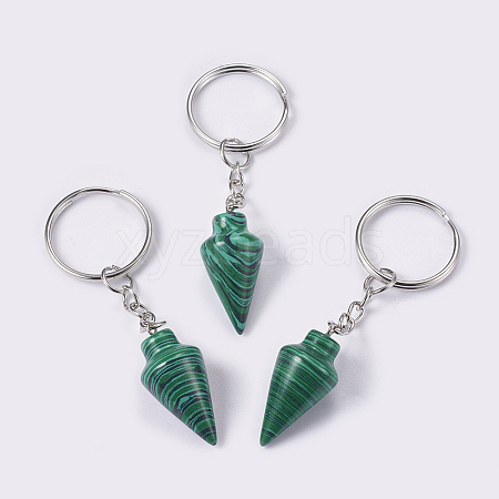 Synthetic Malachite Keychain KEYC-P041-A05-1