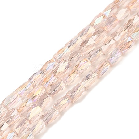 Electroplate Glass Beads Strands GLAA-P068-AB02-1