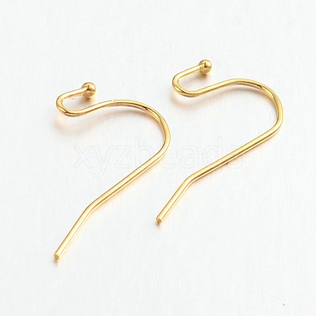 Brass Earring Hooks for Earring Designs X-KK-M142-01G-RS-1