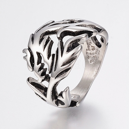 304 Stainless Steel Finger Rings RJEW-G091-02-1