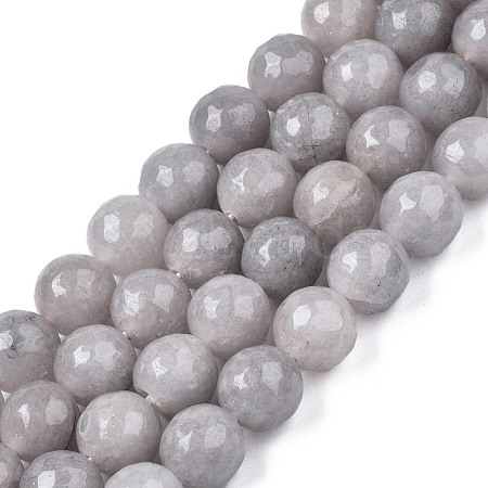 Natural White Jade Bead Strands G-R346-10mm-10-01-1