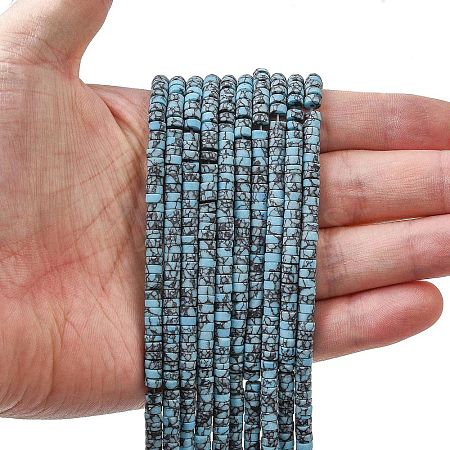 Dyed Synthetic Turquoise Beads Strands G-Z089-A04-S-1
