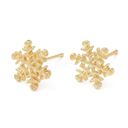 Snowflake Alloy Stud Earrings for Women PALLOY-Q447-22LG-1
