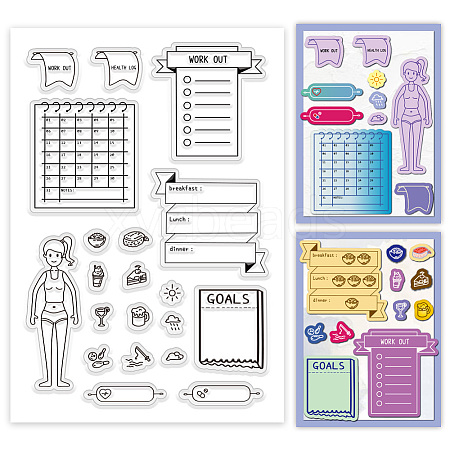 Custom Summer Theme PVC Plastic Clear Stamps DIY-WH0631-0088-1