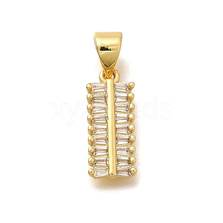 Rack Plating Brass Micro Pave Cubic Zirconia Pendants KK-L226-100G-I-1