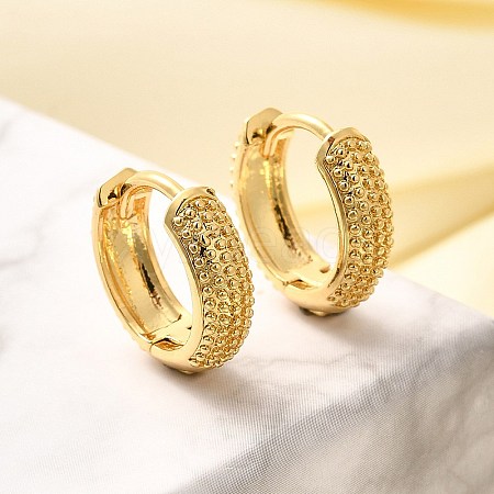 Rack Plating Ring Brass Hoop Earrings for Women EJEW-C125-11G-1