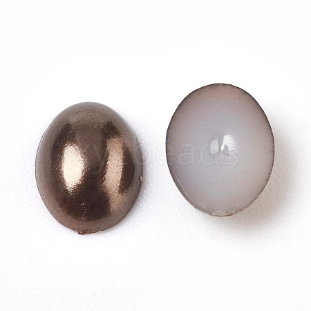 ABS Plastic Imitation Pearl Cabochons SACR-R755-8x6mm-Z46-1