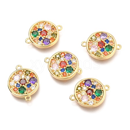 Brass Micro Pave Colorful Cubic Zirconia Pendants ZIRC-O036-56G-1