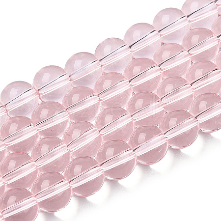 Transparent Glass Beads Strands GLAA-T032-T8mm-10-1