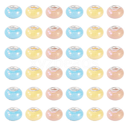 150Pcs Opaque Resin European Beads RESI-TA0004-61B-1