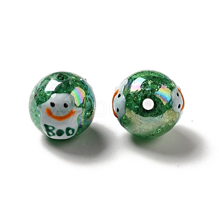 AB Color Transparent Crackle Acrylic Round Beads LS-OACR-A013-03E-1