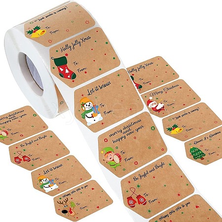 Christmas Theme Cartoon Paper Stickers STIC-P013-07C-1