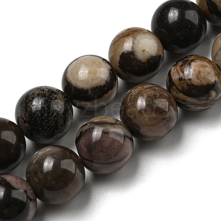 Natural Rhodonite Round Beads Strands G-R494-A21-03-1