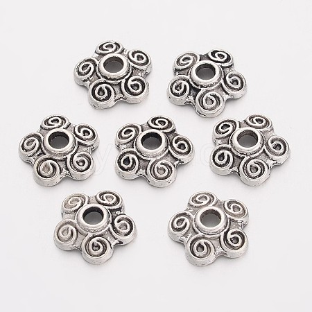 Tibetan Style Alloy Bead Caps LS-EA478Y-1