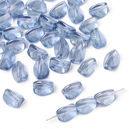 10Pcs Electroplate Transparent Glass Beads EGLA-WH0001-06K-1